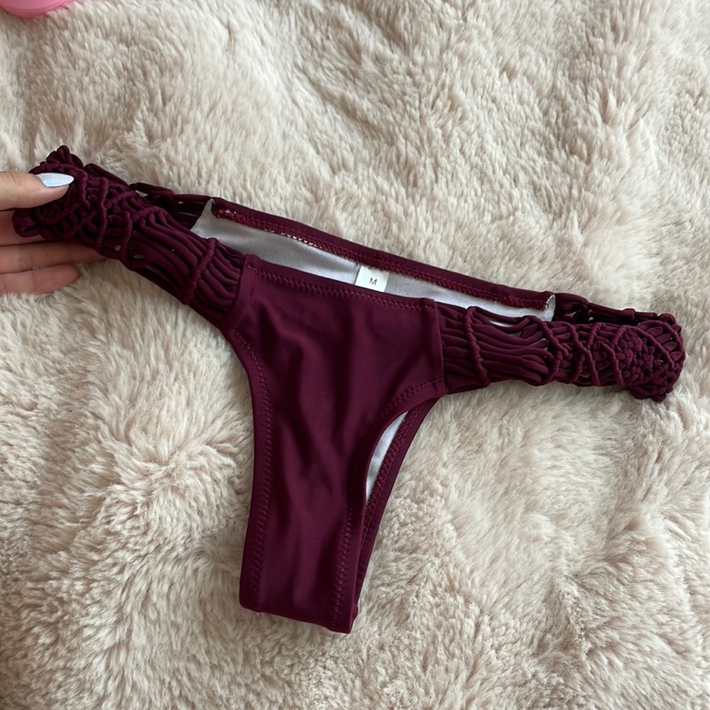 Burgundy Maroon Swim Bottoms